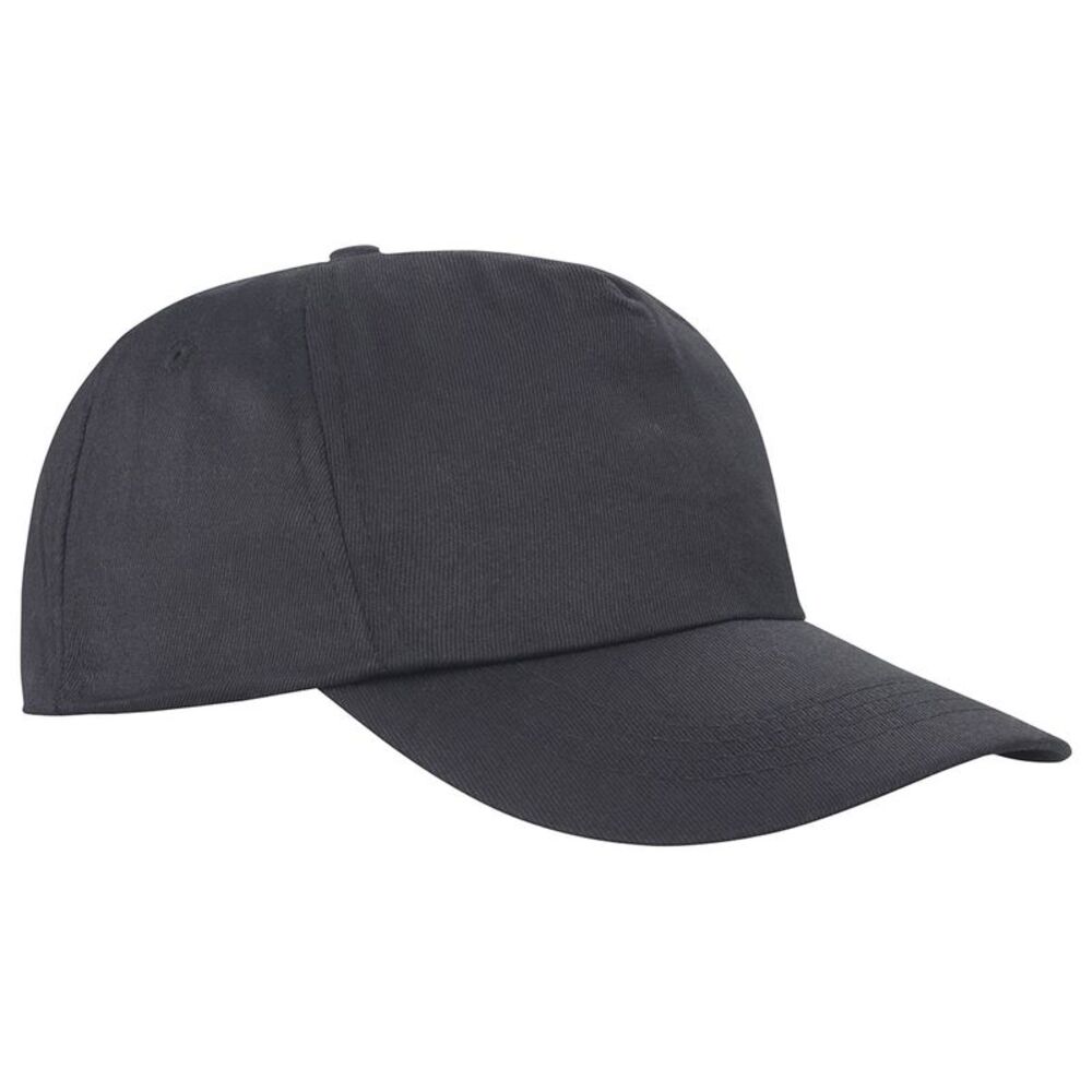 Result Headwear Houston 5 Panel Cap / Black